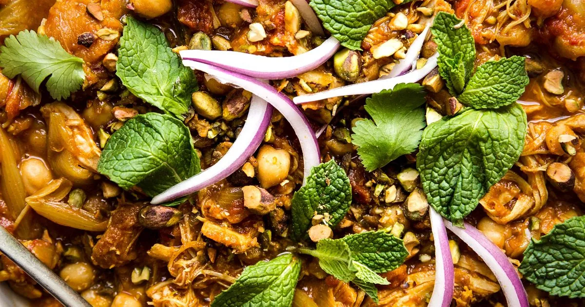 Chicken Tagine with leeks and shallots