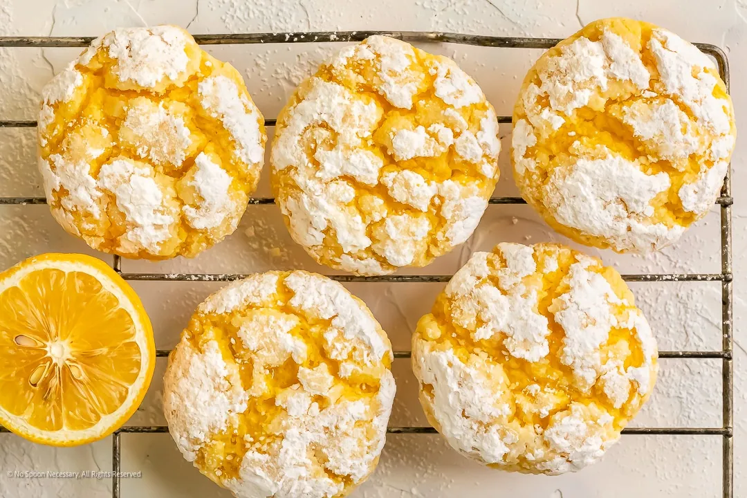 Lemon Cake Mix Cookies with butter