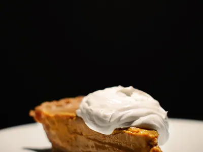 No-Bake Pumpkin Pie with nuts and seeds