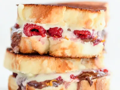 Raspberry Chocolate Grilled Cheese