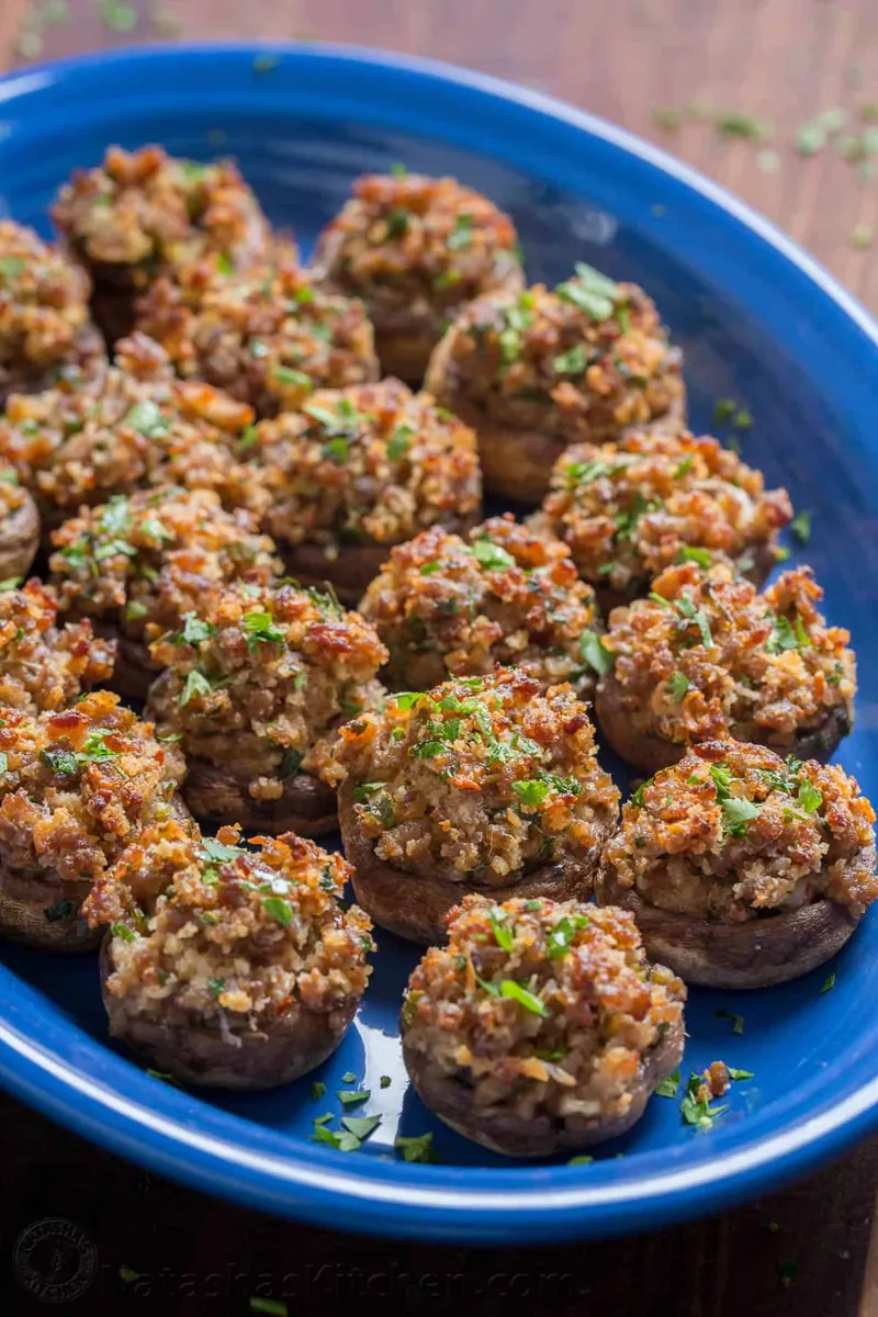 Sausage Mushroom Caps