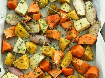 Roasted Root Vegetables with Thyme