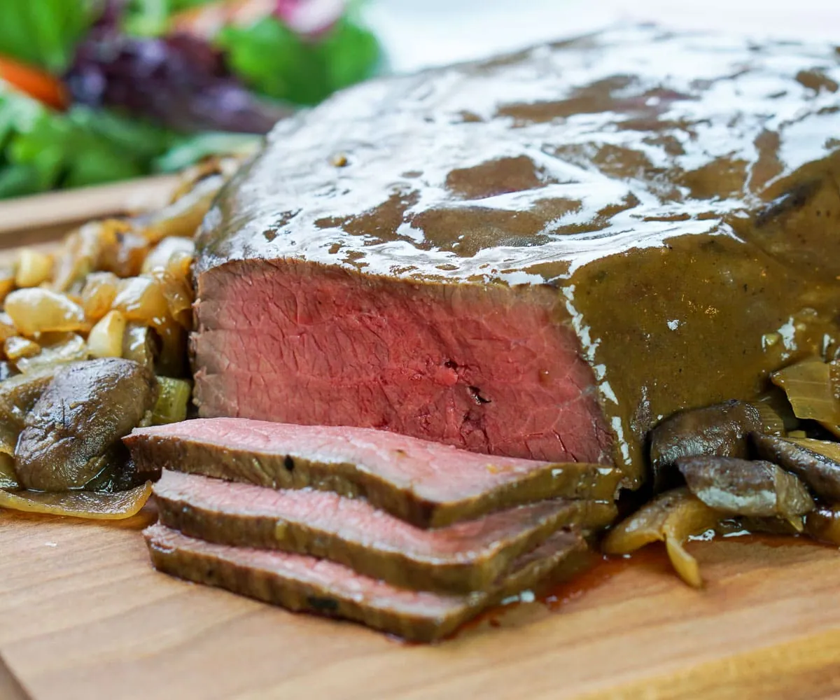 Slow Cooker Onion Mushroom Roast