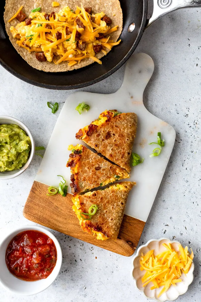 Chicken Sausage Breakfast Quesadilla