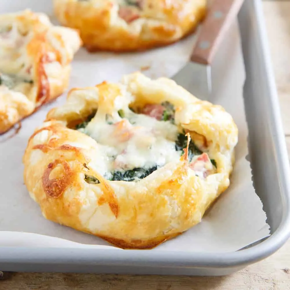Mini Ham Spinach Pies