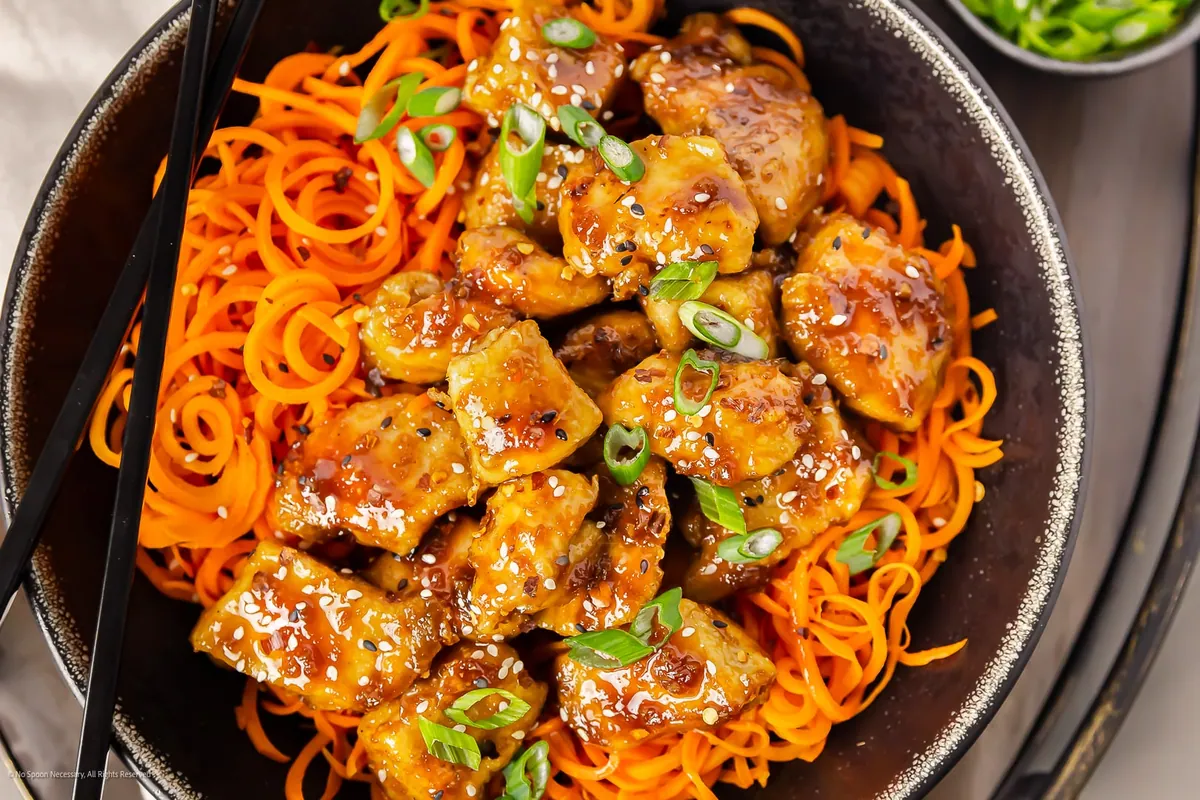 Honey Garlic Chicken Carrot Stir-Fry