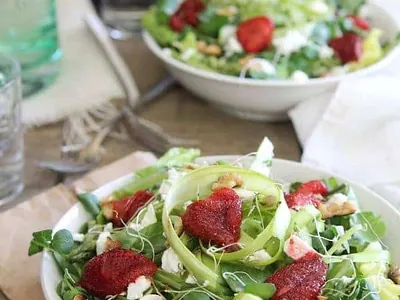 Honey Strawberry Feta Salad