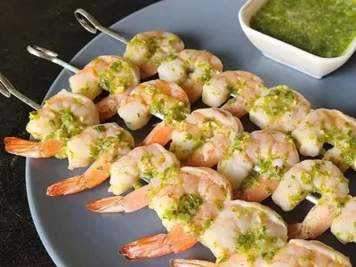 Grilled Shrimp with Raw Sauce