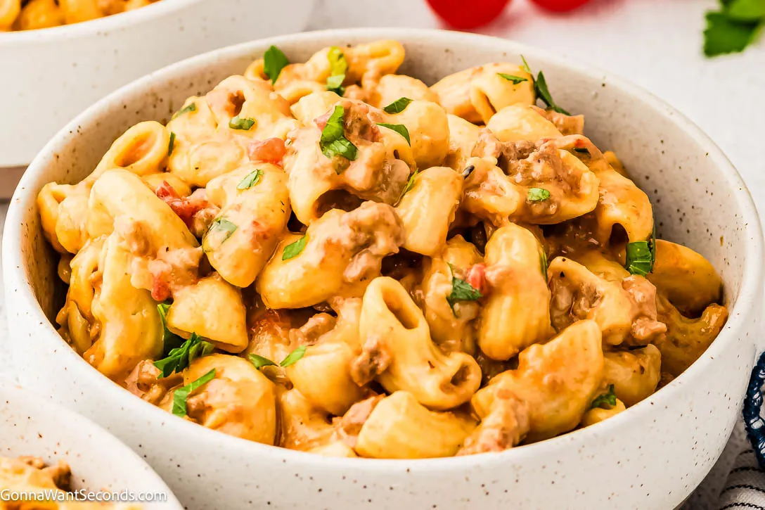 One-Pot Cheeseburger Macaroni with ground beef