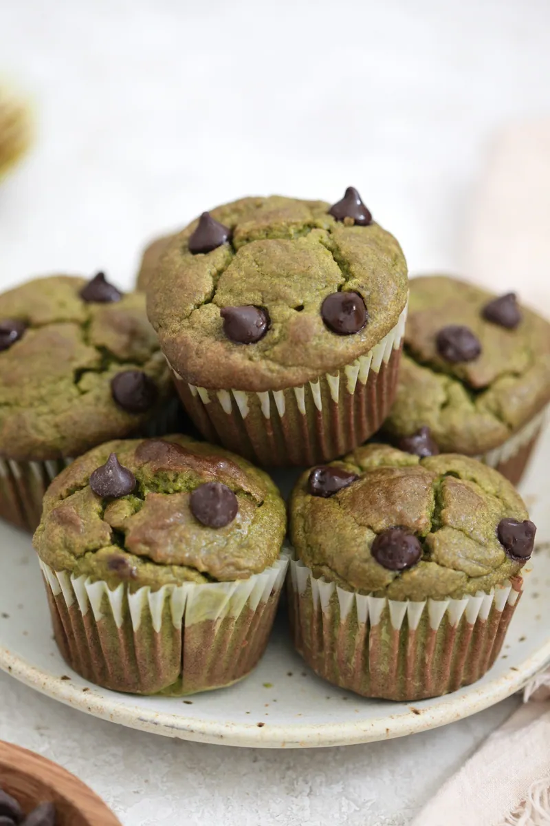 Banana Spinach Oat Muffins