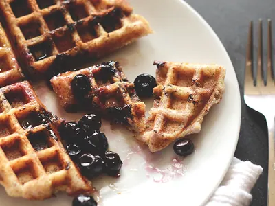Lemon Blueberry Waffles
