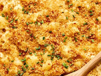Cheesy Potato Crumb Bake