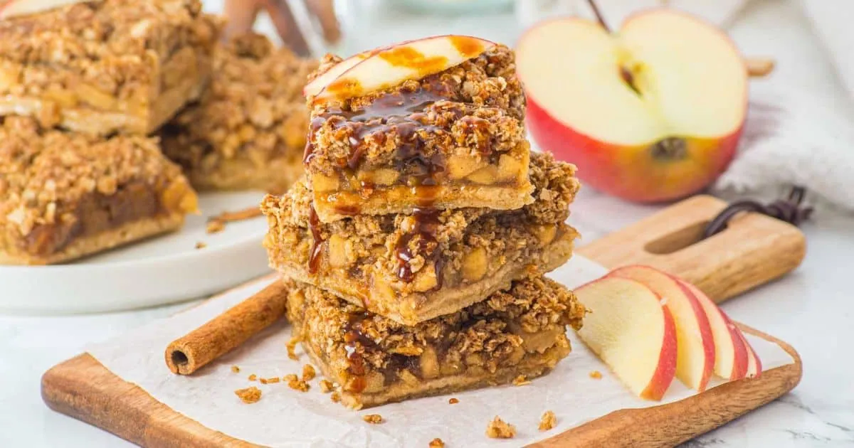 Apple Oatmeal Bars with butter