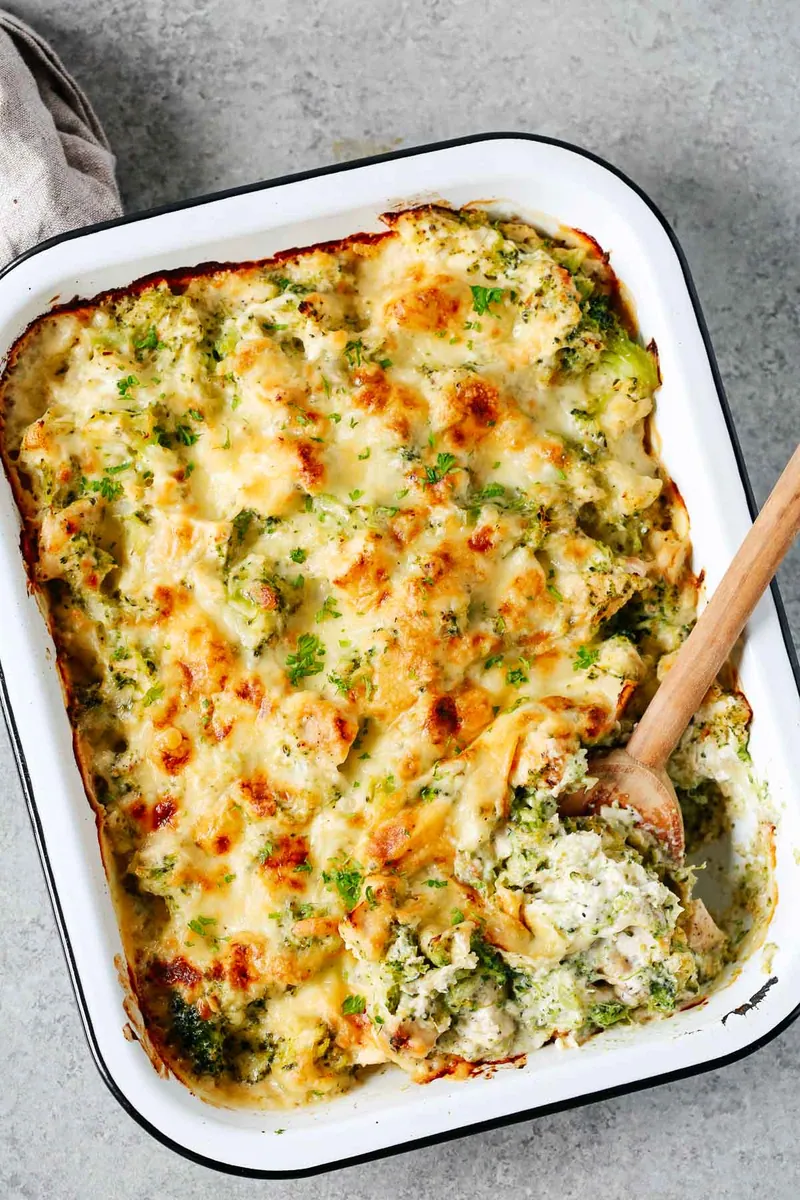 Chicken Cauliflower Broccoli Casserole