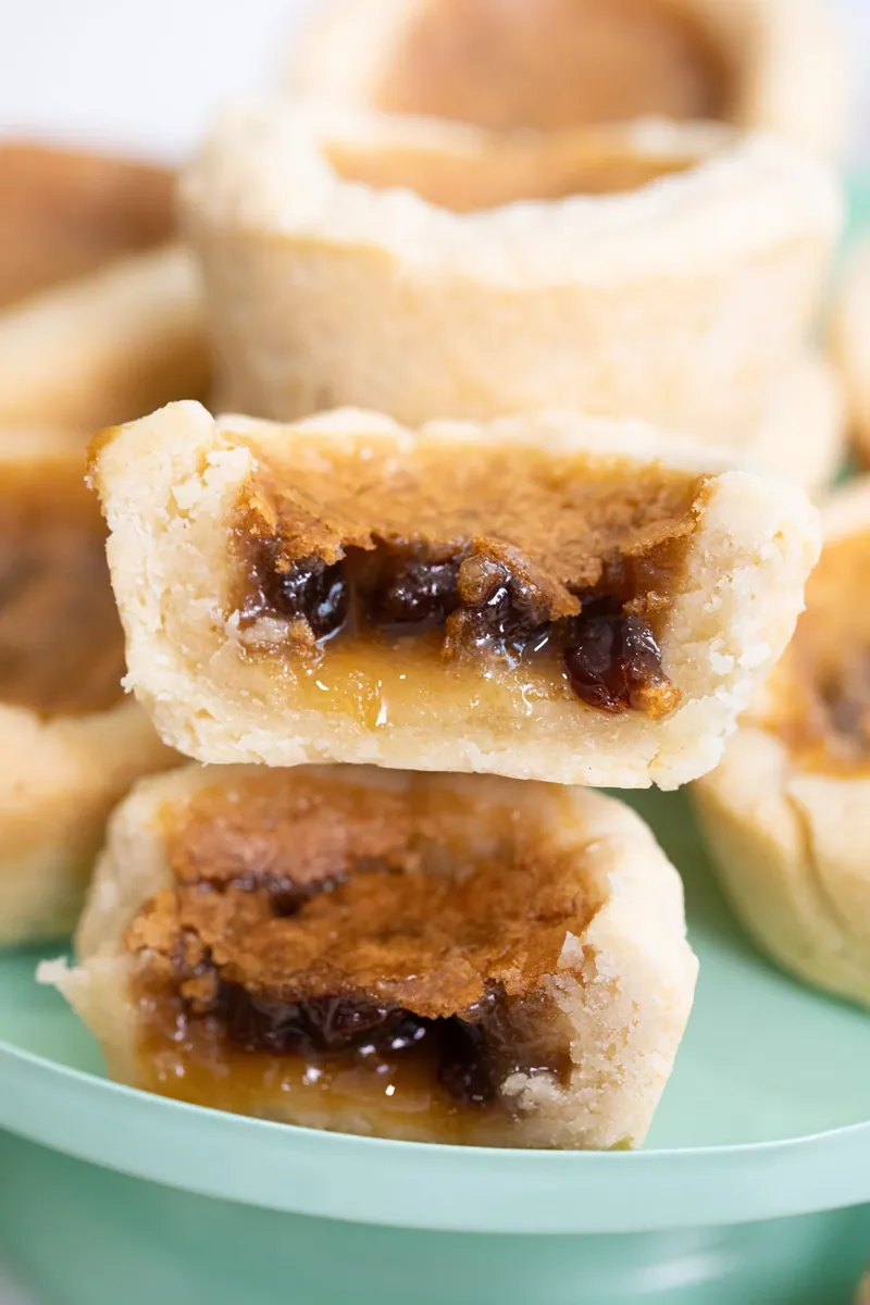 Canadian Butter Tarts with dried fruit and raisins