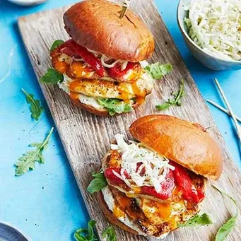 Chicken Halloumi Burgers