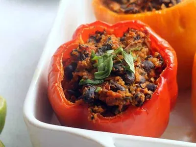 Black Bean Quinoa Peppers