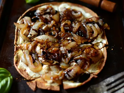Goat Cheese Onion Pizza