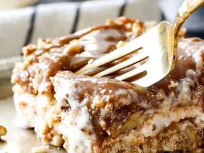 Caramel Pecan Ice Cream Cake