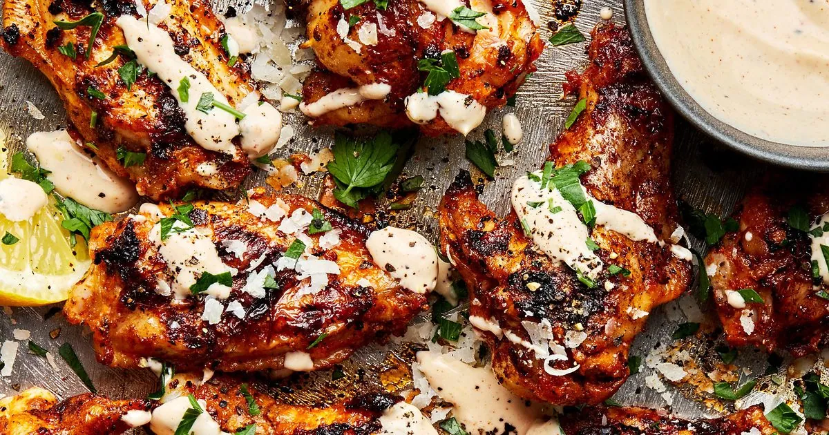 Grilled Lemon Pepper Chicken Wings