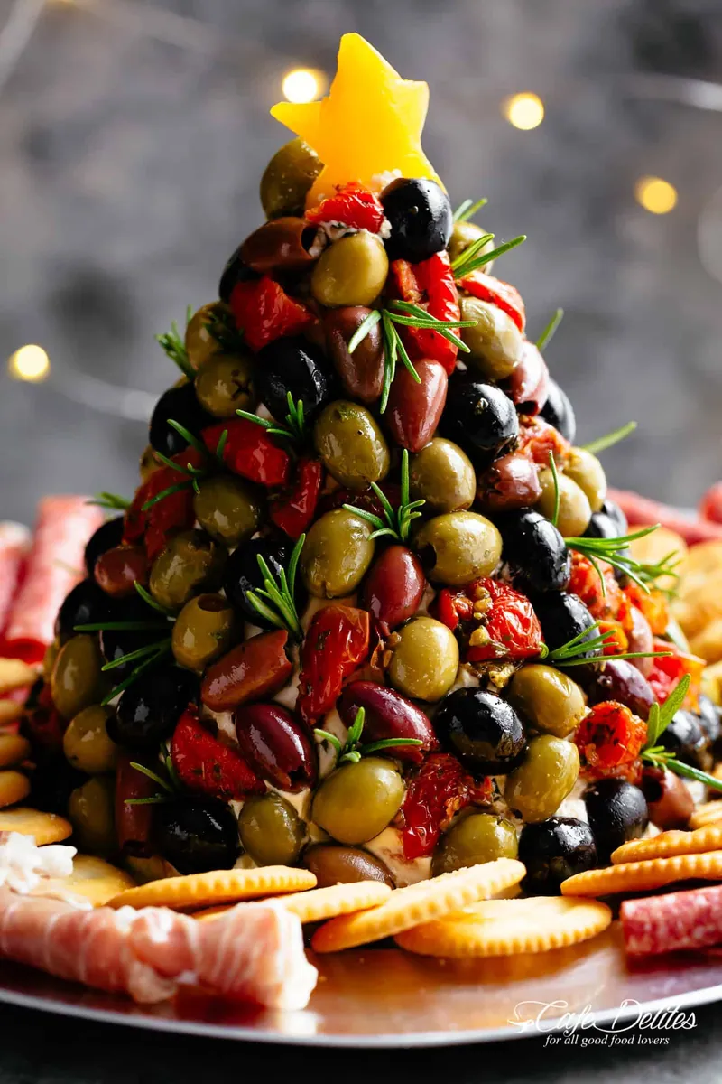 Antipasto Cheese Ball Tree