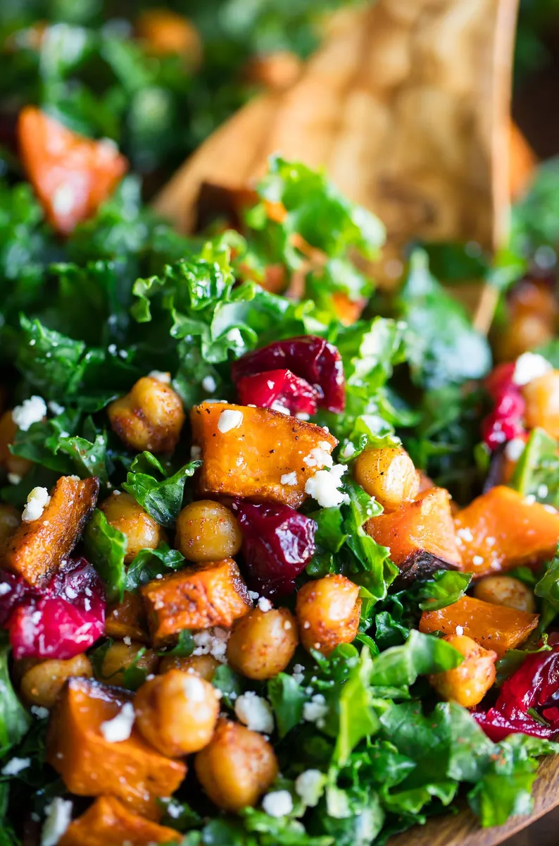 Roasted Squash Kale Salad