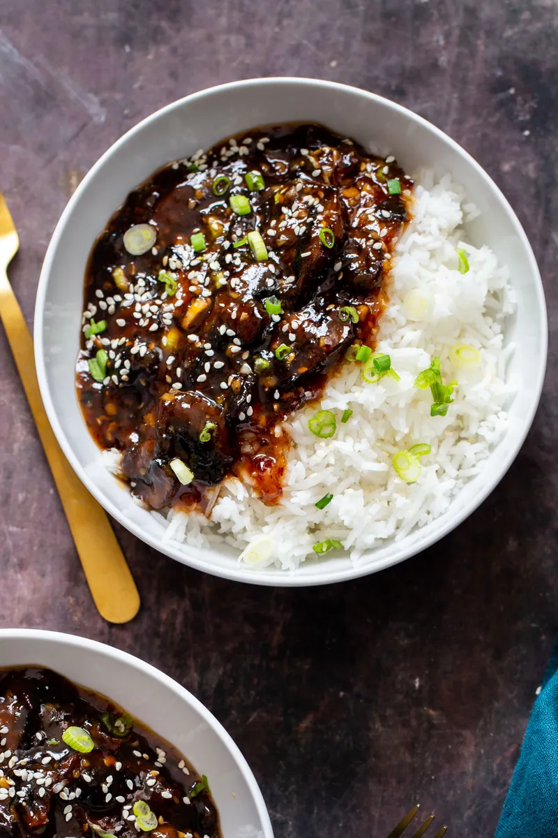 Sticky Sesame Mushrooms
