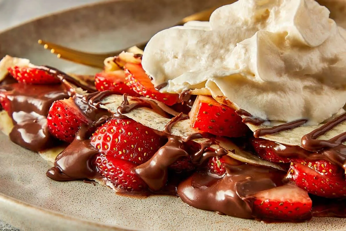 Strawberry Hazelnut Crepes