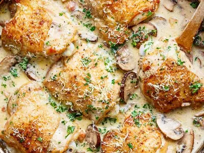 Parmesan Herb Mushroom Chicken