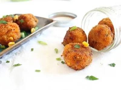 Sweet Potato Corn Cheddar Fritters