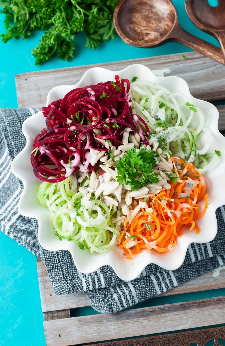 Spiralized Vegetable Salad