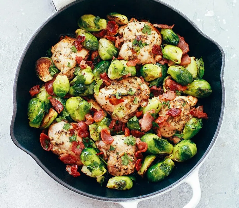 Baked Chicken with Brussels Sprouts