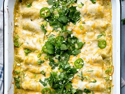 Chicken White Bean Enchiladas