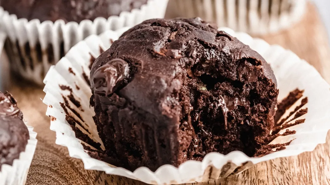 Double Chocolate Zucchini Muffins