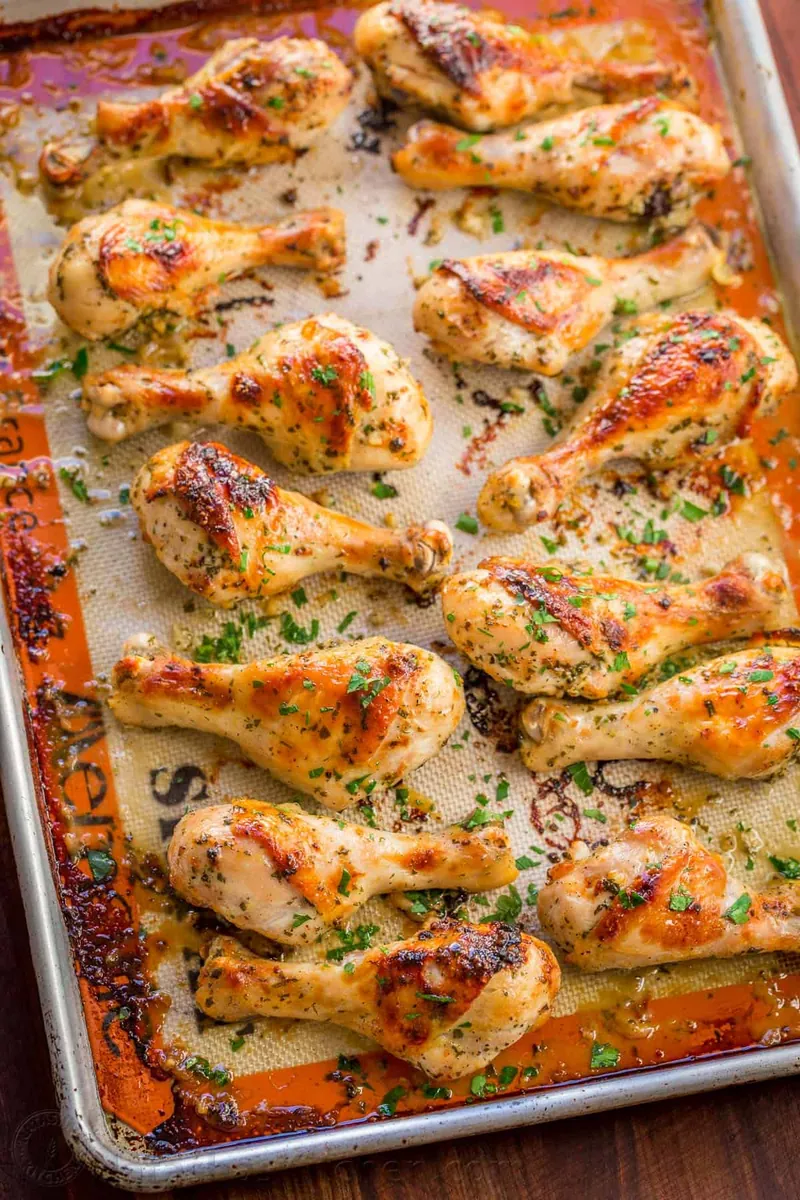Marinated Baked Chicken Legs