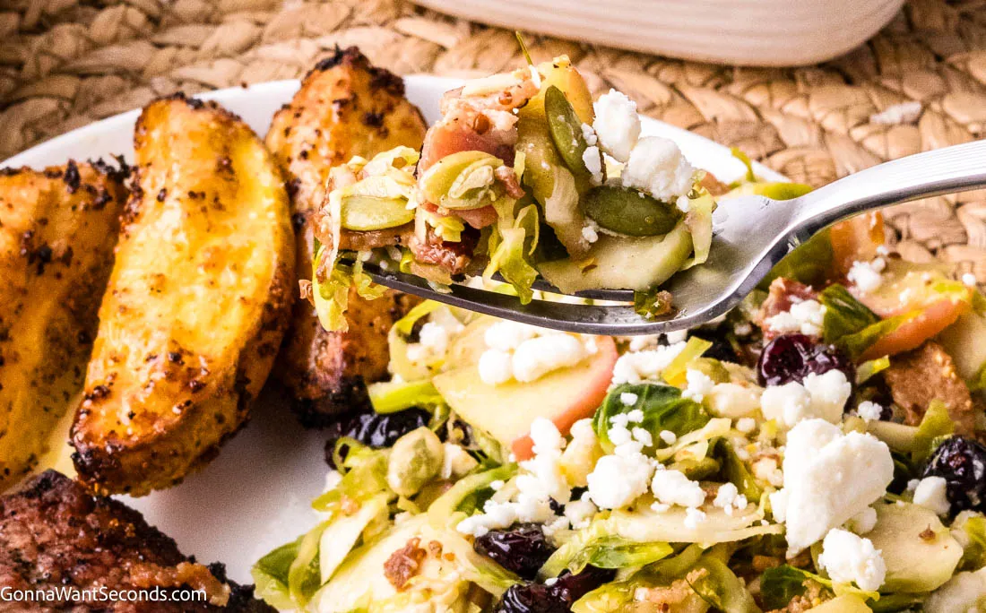 Shaved Brussels Sprouts Salad with bacon
