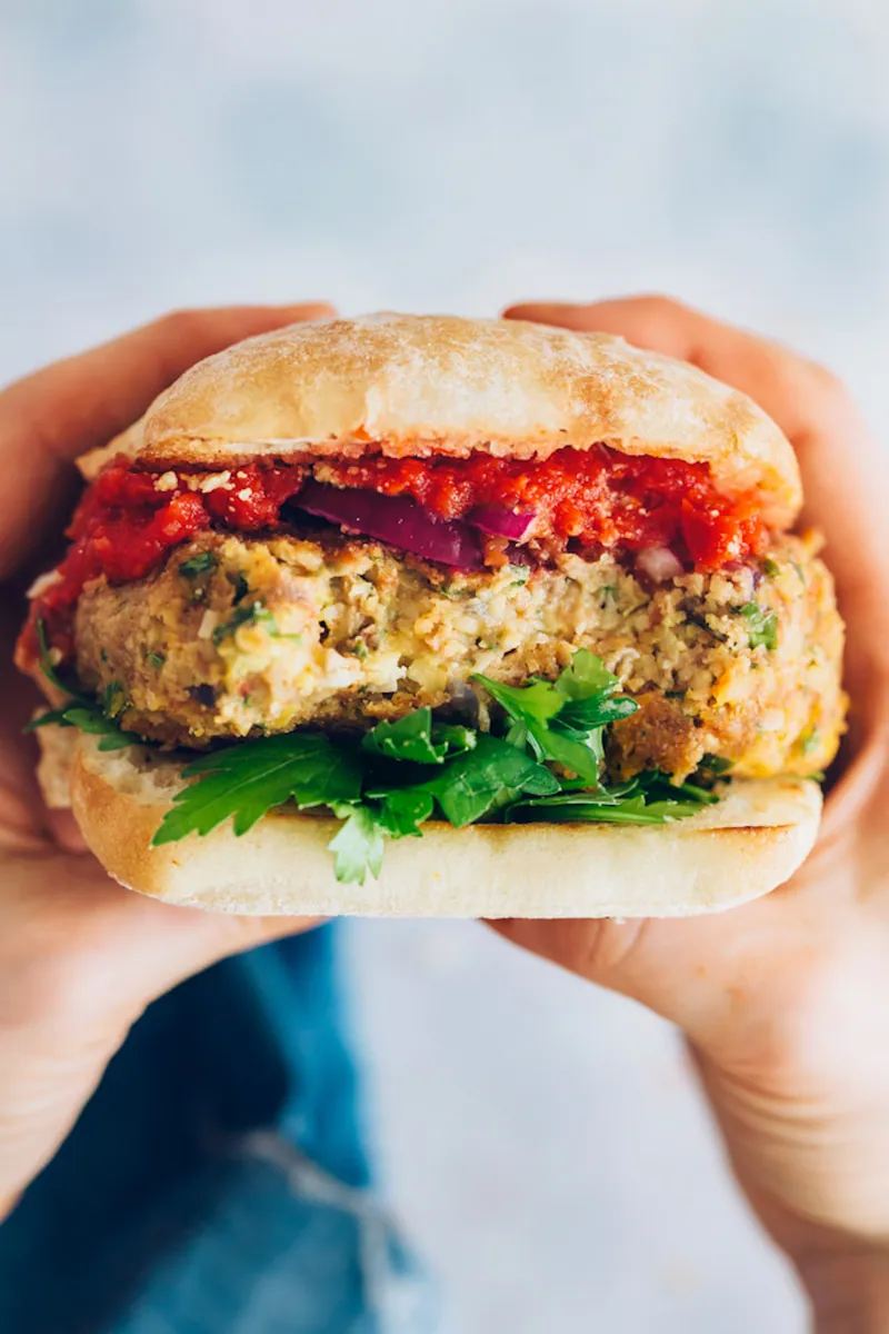 Chickpea Pizza Burgers