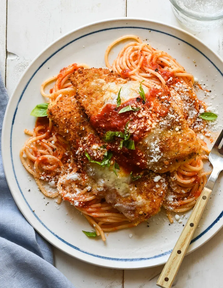 Chicken Parmesan with swiss