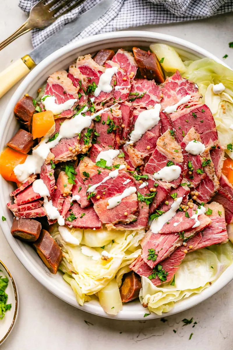 Corned Beef and Cabbage with carrots