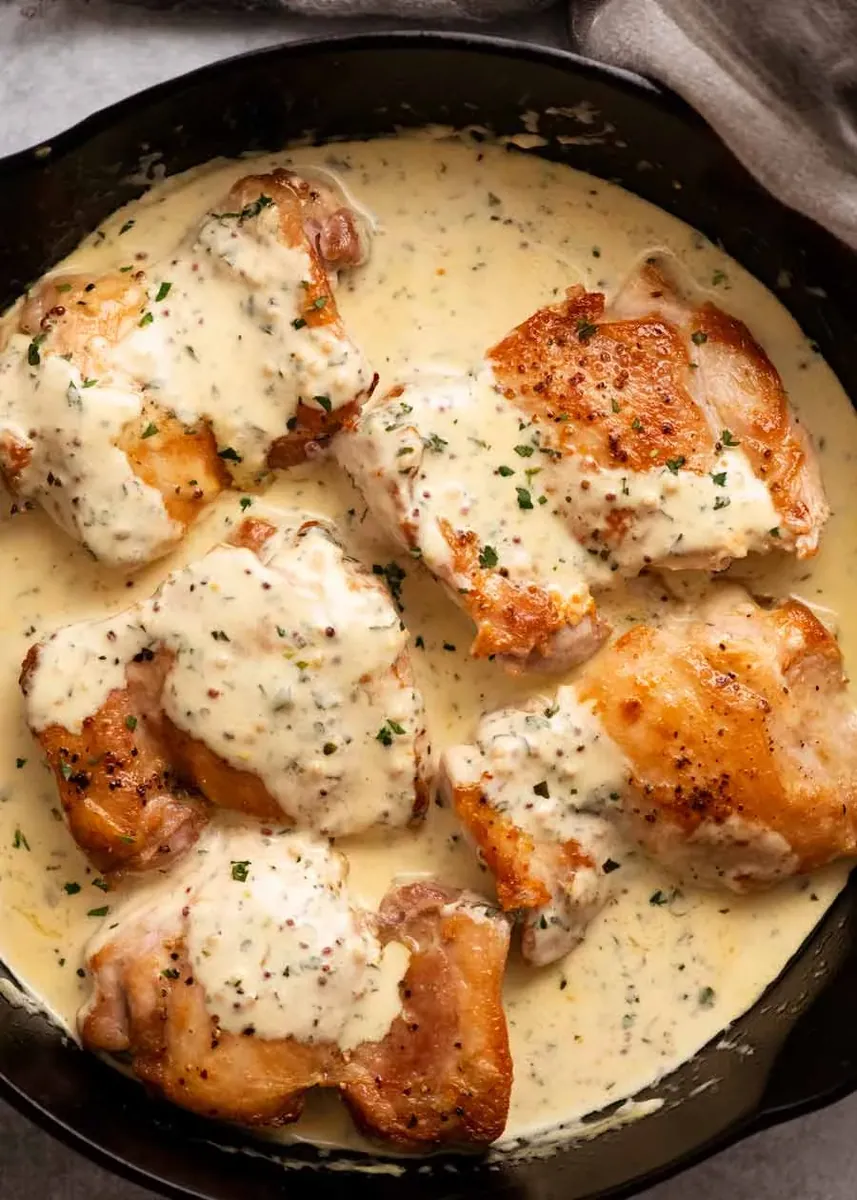 Chicken in Mustard Cream Sauce