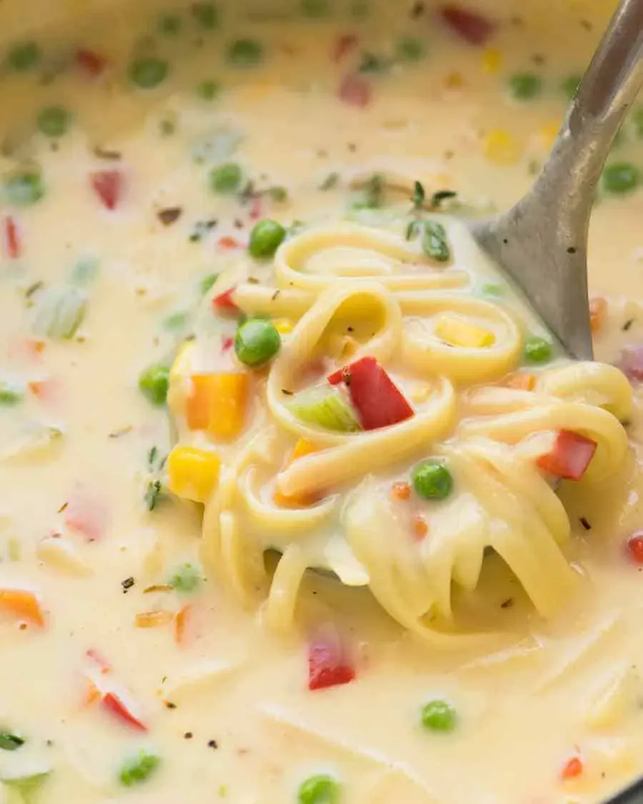 Creamy Vegetable Noodle Soup