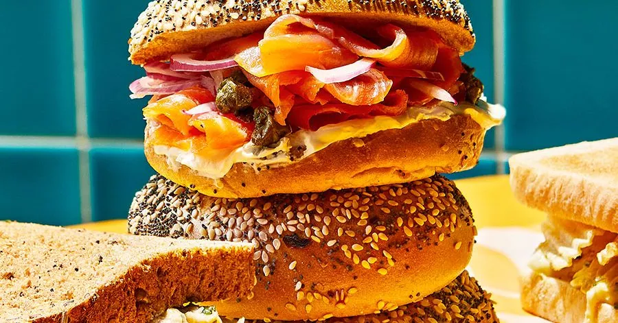 Smoked Trout Capers Bagels