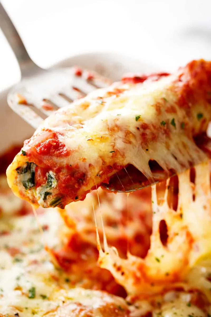 Spinach Ricotta Manicotti