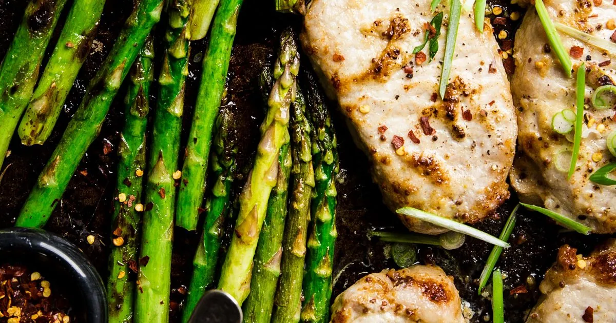Pork Chop Asparagus Sheet Pan