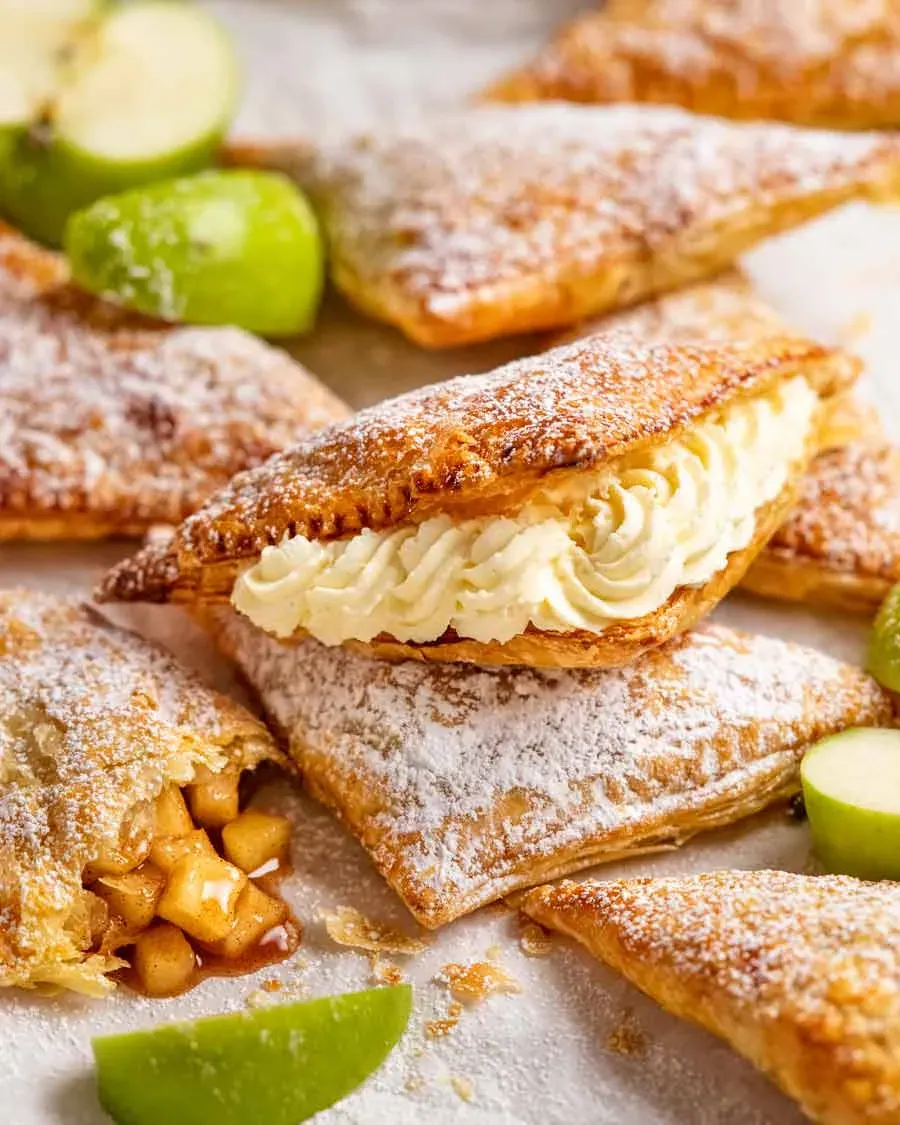 Cream-Filled Apple Turnovers