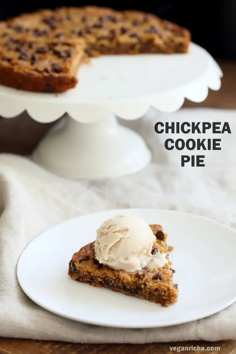 Peanut Butter Chickpea Cookie Pie