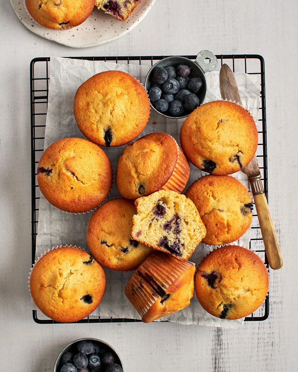 Blueberry Cornbread Muffins