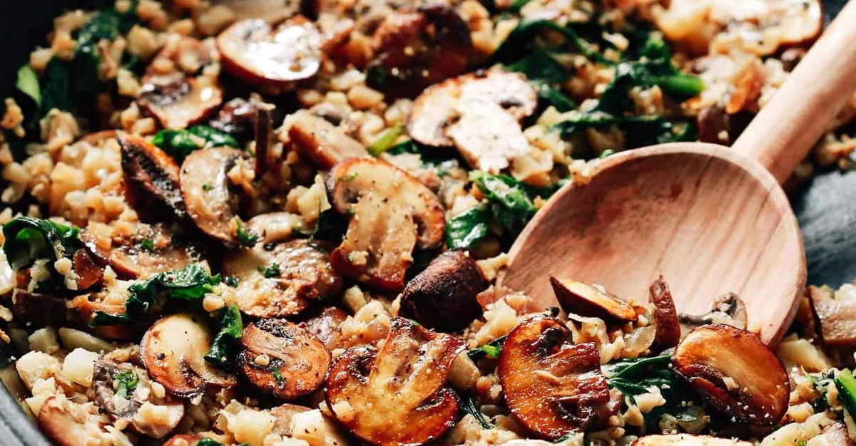 Cauliflower Rice with Mushrooms