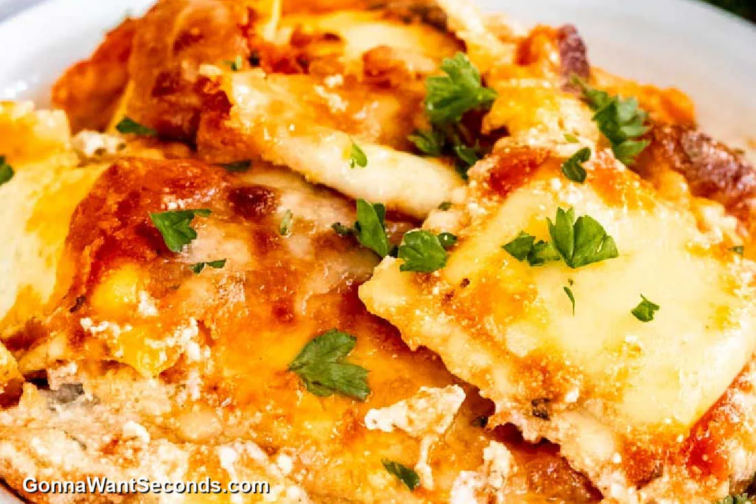 Ravioli Lasagna with pasta