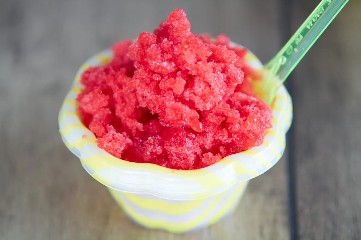 Strawberry Lime Granita
